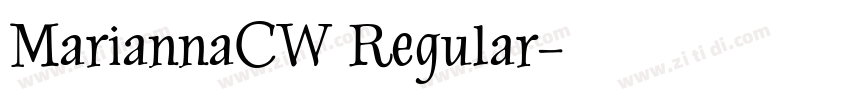 MariannaCW Regular字体转换
